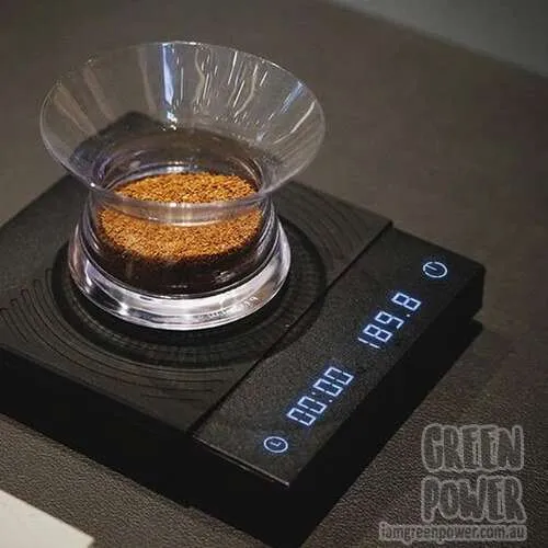 Black TimeMore Digital Professional Scale Micro Dosage precise down to 0.1g increment. Measure your product with confidence.